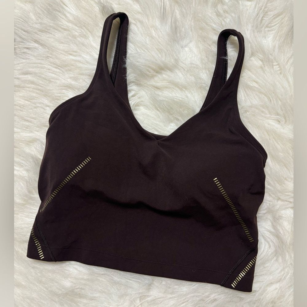 Lululemon Align Tank in French Press Brown with Gold Accents size 4